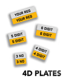 MAGNA PLATES 4D ACRYLIC NUMBER PLATE LICENSE PLATE AVAILABLE IN DIFFERENT SIZES